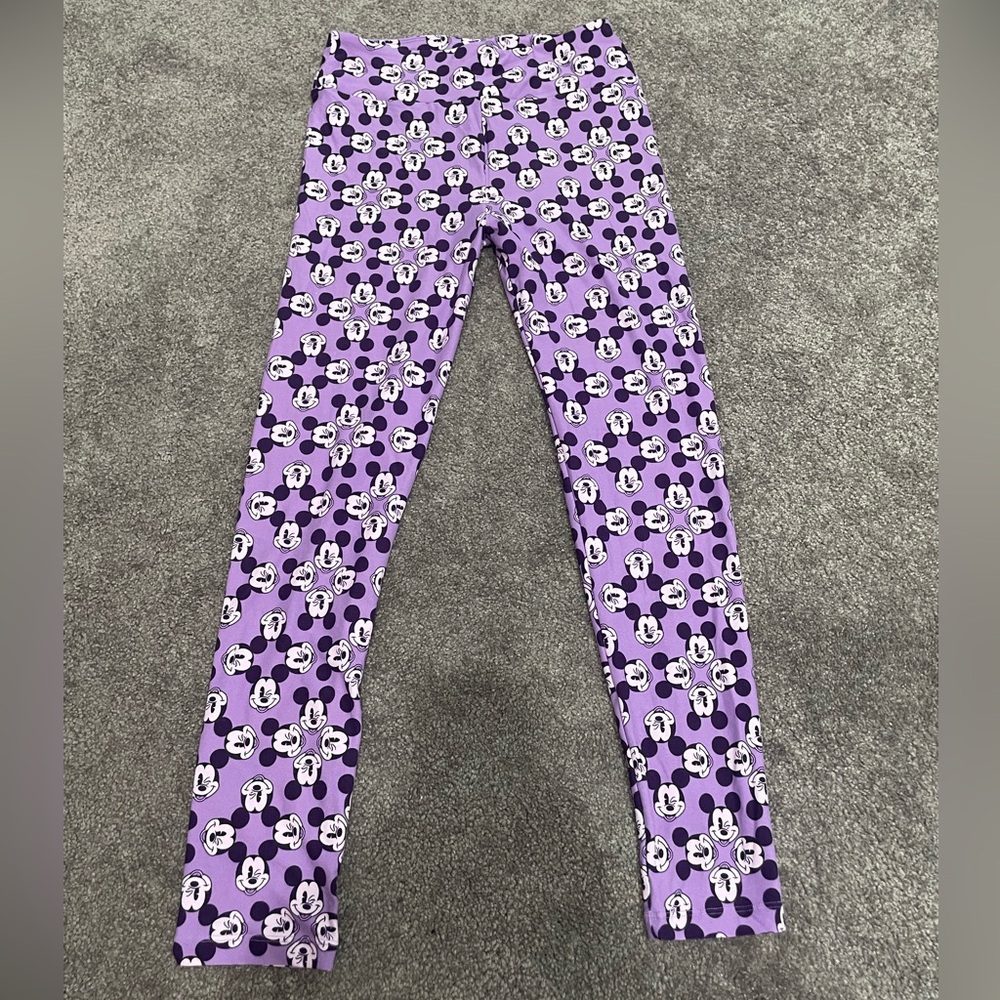 LuLaRoe Purple Mickey head  Leggings